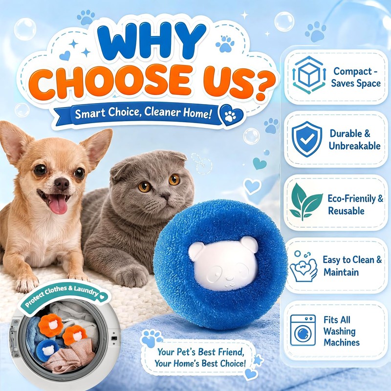 Pet Hair Remover Washing Machine – 8PK Laundry Lint Catcher