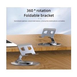 TEKNET Soporte Universal de Aluminio Ajuste multiángulo 360 Compatible con celulares y Tablet de Diferentes Marcas fácil instalación multiposicion Plegable y portátil Almohadillas Antideslizantes
