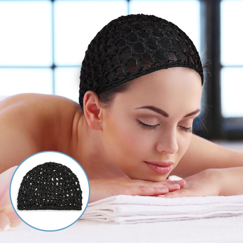Abeillo 3PCS Crochet Hair Net, Soft Hair Net for Silk