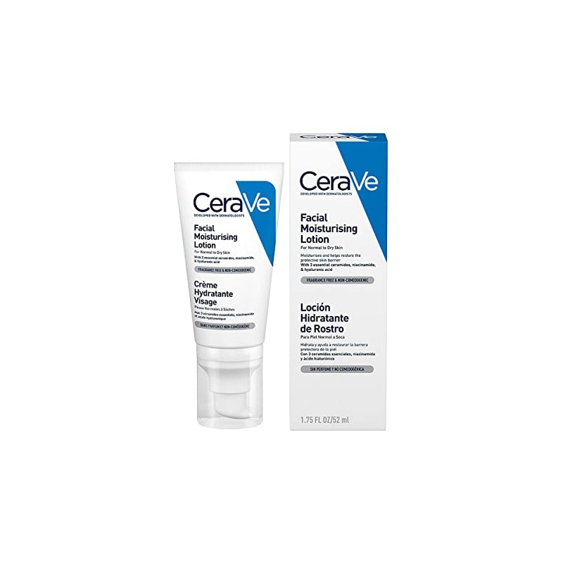 Cerave Loción Facial Crema Reparadora Noche Textura Ultraligera Fórmula Ácido
