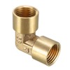 sourcing map Brass Elbow Pipe Fitting 90 Degree 1/4 PT