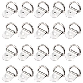 Rierdge Stainless Steel D Shape Tie Down Anchors, D Rings Anchor Lashing Rings for Car Truck Trailer Cargo Boats RV, 20pcs