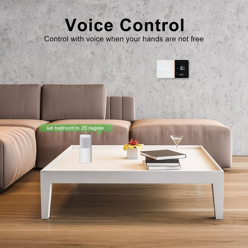 Smart Thermostat Slide Bar Timing Programmable Negative LCD Wifi Voice