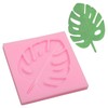 Dinosaur Silicone Fondant Molds 4 Pcs, Tropical Leaves Monstera Leafage