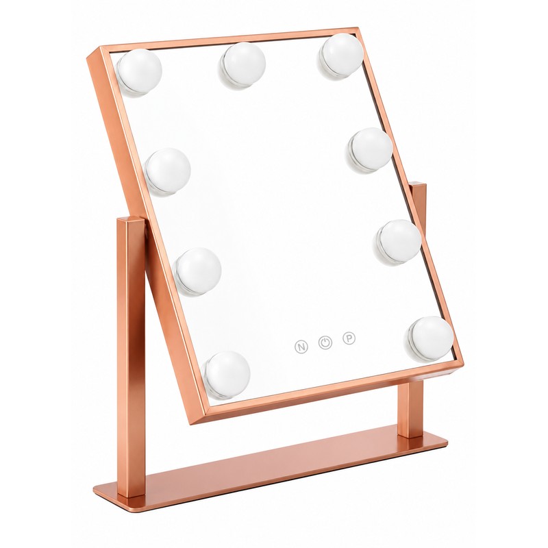 Hollywood Vanity Makeup Mirror with 9 LED Bulbs, 3 Color