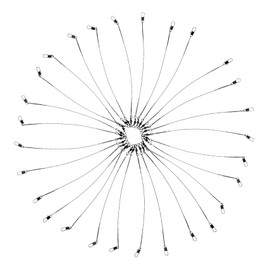 Generic 50pcs Steel Fishing Leaders Swivels High Strength Wire Leader for Freshwater Fishing Bite Design Lightweight Rigging Accessories for Anglers