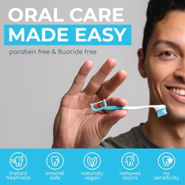 The Evolution of Oral Care Whitening | Prepasted On-The-Go Whitening Toothbrushes | 4-in-1 (Paste + Brush + Floss + Pick) | Individually Wrapped | Disposable | Travel Toothbrushes - (3-Pack)