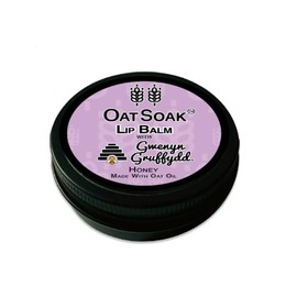 OatSoak Intensive Lip Balm with Gwenyn Gruffydd Honey and OatSoak Oat Oil. 10ml Pot. Suitable for very dry lips, lip moisturiser, lip balm for very dry lips, chapped lips. 100% Natural, soothing.