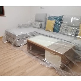 Senvitate Clear PEVA Waterproof & Dustproof Sofa Storage Covers,Plastic Furniture Bed Couch Protector Cover Shelter for Moving Protection,Cat Scratch Proof Sofa Cover (118" X 157" (300x400CM))