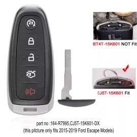 Unbranded Smart Remote Key Fob For Ford Escape Titanium 2013 2014 2015 2016 CJ5T-15K601-DX