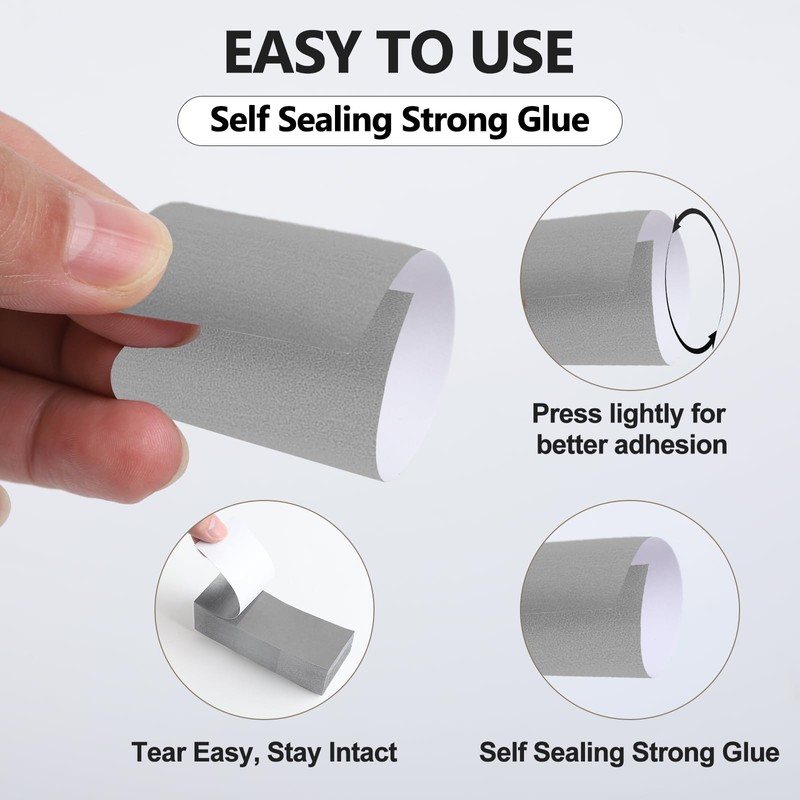 Germiwipe 2500 Pcs Gray Napkin Bands,Paper Napkin Rings Self-Adhesive,Silverware Wraps