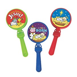 Happy Birthday Jesus Clappers - Toys - 12 Pieces