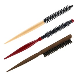 Baluue Hairbrush for Women Rolling Hair Brush Wood Handle Styling Comb for Curly Hair Improve Texture Shine