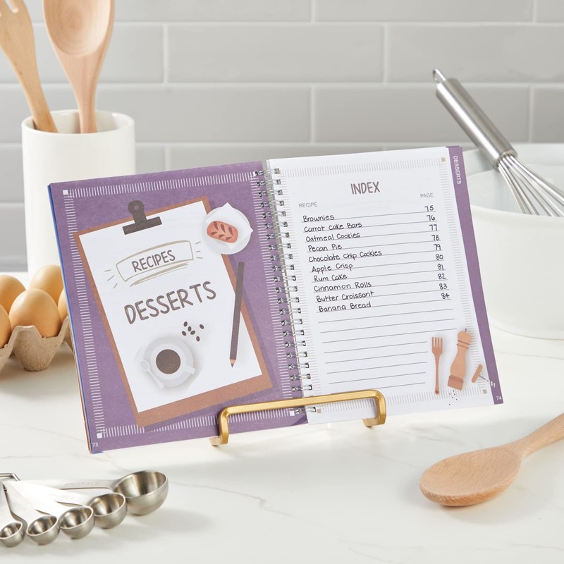 Pipilo Press Blank Family Cookbook Recipe Binder - 6.5 x