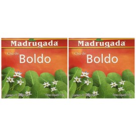 Madrugada - Boldo Tea 10 tea bags - 0.5oz (PACK OF 02) | Chá de Boldo - Herb 10 sachês -15g