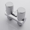 nomona Double Valve with Two Outlets, Three Way Angle Valve,