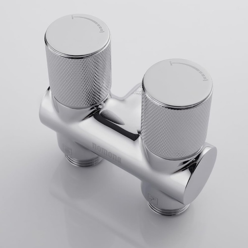 nomona Double Valve with Two Outlets, Three Way Angle Valve,