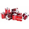 Present Gift Box Christmas Tree Baubles - Red White Candy
