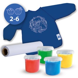 Eco Finger Paint Set with Craft Apron - 100% Recycled