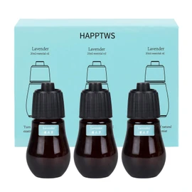 HAPPTWS 3-Pack Essential Oil Kit - Diffuser Oil Use to HAPPTWS Waterless Diffuser Lavender