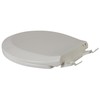 Bath Bliss Deluxe Plastic Beveled Round Toilet Seat in White
