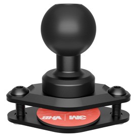 Tackform Diamond AMPS Mount - 25.4mm/1”/B-Sized System Compatible | 6061-T6 Aluminum Ball | 2-Hole Drill Base | Mount Direct to Dash, AMPS, or Grid Style Brackets | Includes Hardware Kit |