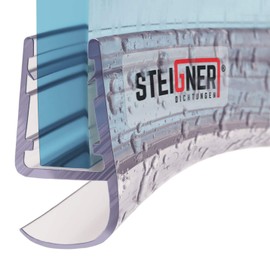 STEIGNER Shower Seal 30cm Glass Thickness 5/6/7/8mm Pre Curved PVC Replacement Seal for Round Shower UK15