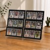 12 Pack Modular Trading Card Risers for Display Case, 9.25