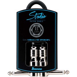 Ibanez アイバニーズ OFC芯線 ハイエンド・ギター/ベース用パッチケーブル 0.5ft(0.15m) L字-L字プラグ HF05P