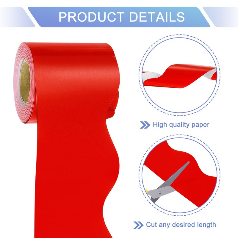 sourcing map Bulletin Board Borders, 32.8Ft x 2.24Inch Rolled Classroom