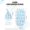 Blue Cow Print Newborn Baby Swaddle Blanket with Beanie Hat