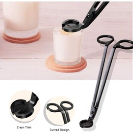 YAHHU Candle Wick Trimmer, Candle Cutter Stainless, Candle Wick Cutter, Steel Wick Clipper Scissor Candle Tool for You to Safely Remove The Cut Wick, controllable The Candle Flame and Cleaner Burn