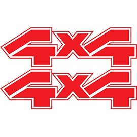 Vinylmark LLC Replacement 4x4 Off Road Truck Decals (Red) - 1980 to 1991 Fits Ford Truck Bed