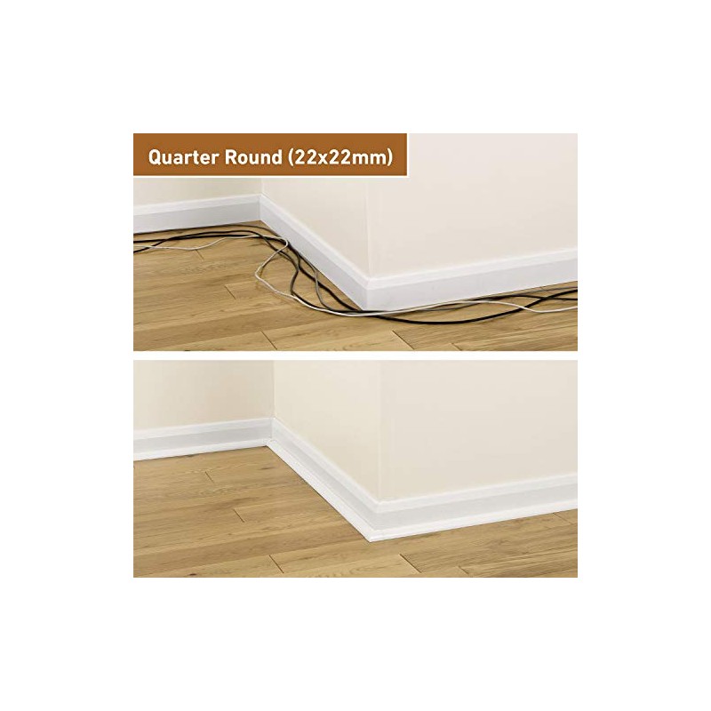 D-Line Quarter Round Cable Trunking Clip-Over Accessory Multipack | Join