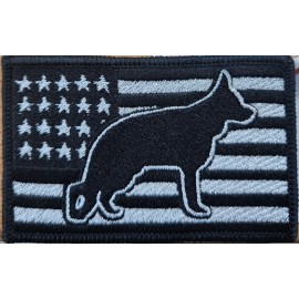 Fast Service Designs United States USA Flag K-9 Morale Patch Iron-On Or Sew-On  Tactical III