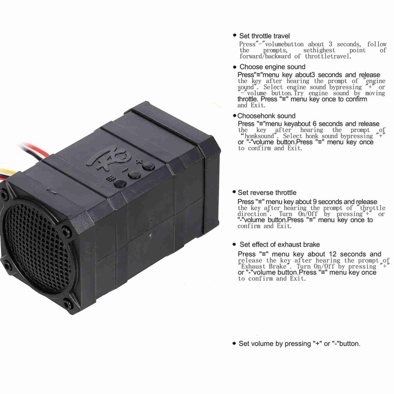 RC Car Engine Sound Simulator 10 Engine Sound 5 Alarms