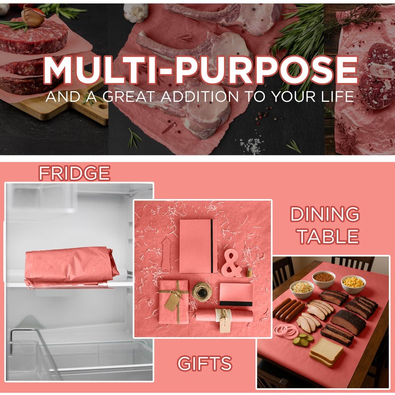 Pink Butcher Paper Roll for Smoking Meat - 30.5 cm