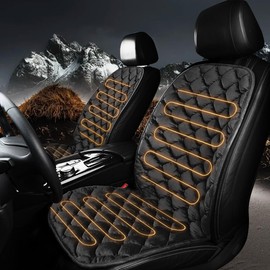 FIOQE Driver&Passenger Side Seat Cushion for Full Back and Seat Black Comfortable Seat Cover with Full Back, Universal Seat Cushion for Seat in Winter