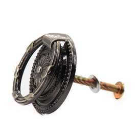 binifiMux - Paquete de 8 tiradores clásico para gabinete, cómoda, cajones, estanterías, tono bronce, 47 mm de diámetro, estilo europeo