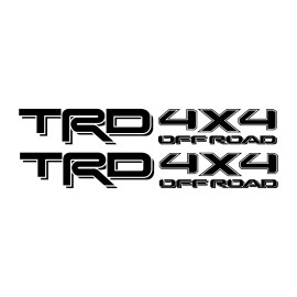 Vinyl Central 2 TRD 4x4 Off Road  Decals for Toyota Tacoma Tundra Bedside Vinyl Pair Black