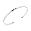 Tuscany Silver Friend Message Torque Bangle