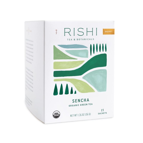 RISHI Organic Sencha Green Tea, 15 CT