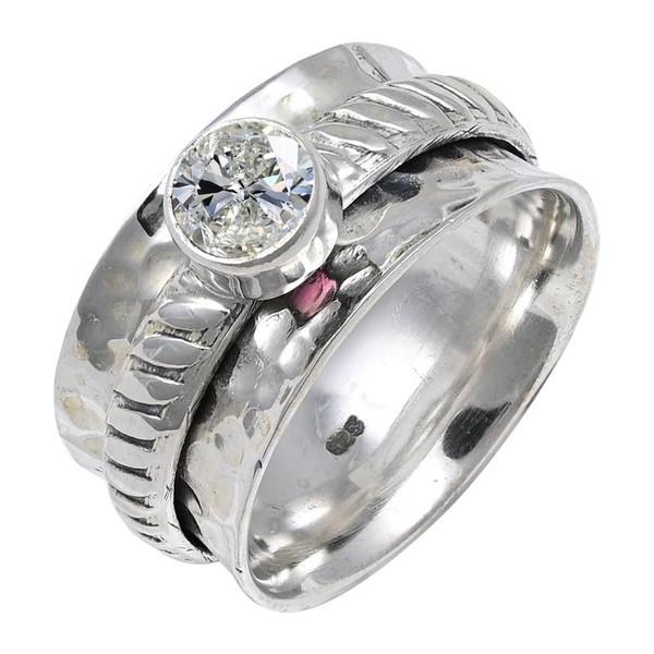 JEWELSTREZORO Moissanit Edelstein Männer & Frauen 925 Sterling Silber Stilvoller