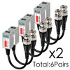 Baolongking 6 PAIRS (12 Pcs) Mini CCTV BNC Video Balun