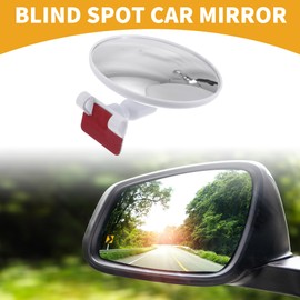 Partuto 1 Pc Large Universal Blind Spot Car Mirrors - Car - Glass White
