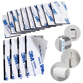 Monsensiy 60pcs 3mm Double Sided Adhesive Pads, Strong Double Sided Tape Heavy Duty,Black Self-Adhesive Foam Rectangular Wall Sticky for Hanging, Office,Home,DIY Projects