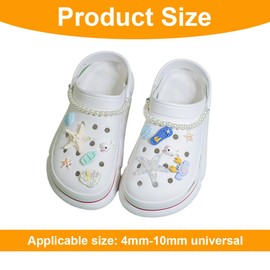 ZAMXHUG Shoe Pin for Croc - Kawaii Shoe Charms for Girls Boys, Cute Charms Stickers for Crocs, Pearl Shoe Pendant for Girls DIY Shoe Jewellery