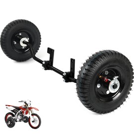 AR-PRO Dirt Bike Training Wheels Adjustable Height, Compatible with 50CC 49CC Honda XR50 CRF50 Z50 Z50R Razor MX125 MX400 MX500 MX500 Yamaha PW50 TTR50 and More Motorcycles (Black)