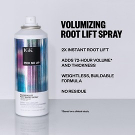 IGK PICK ME UP Maximum Lift Root Boost Spray | Instantly Lifts, Adds Volume + Thickness | Vegan + Cruelty Free | 5 Oz