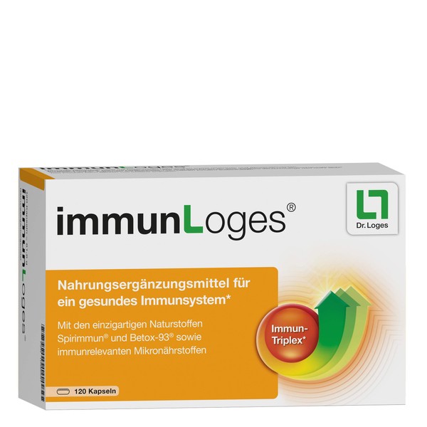 immunLoges® – 120 Capsules Dietary Supplement with the Unique Natural Substances Spirimmun® and Betox-93® as well as Immune-Relevant Micronutrients